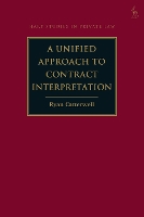 Book Cover for A Unified Approach to Contract Interpretation by Ryan (University of Queensland, Australia) Catterwell