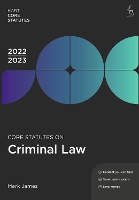 Book Cover for Core Statutes on Criminal Law 2022-23 by Mark James