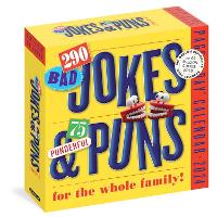 Book Cover for 290 Bad Jokes & 75 Punderful Puns for the Whole Family Page-a-Day Calendar 2024 by Workman Calendars