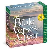 Book Cover for 365 Bible Verses-a-Year for 2024 Page-a-Day Calendar by Workman Calendars