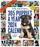 Book Cover for 365 Puppies-A-Year Picture-A-Day Wall Calendar 2024 by Workman Calendars