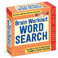 Book Cover for Brain Workout Word Search Page-A-Day Calendar 2024 by Workman Calendars