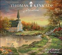 Book Cover for Thomas Kinkade Studios 2024 Deluxe Wall Calendar with Scripture by Thomas Kinkade