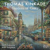 Book Cover for Thomas Kinkade Gardens of Grace with Scripture 2025 Wall Calendar by Thomas Kinkade