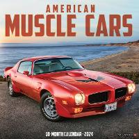 Book Cover for American Muscle Cars 2024 12 X 12 Wall Calendar by Willow Creek Press