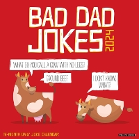 Book Cover for Bad Dad Jokes 2024 12 X 12 Wall Calendar by Willow Creek Press