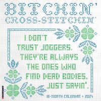 Book Cover for Bitchin' Cross-Stitchin' 2024 12 X 12 Wall Calendar by Willow Creek Press