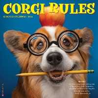 Book Cover for Corgi Rules 2024 12 X 12 Wall Calendar by Willow Creek Press