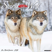 Book Cover for Spirit of the Wolf 2024 12 X 12 Wall Calendar by Willow Creek Press