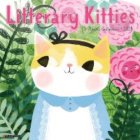 Book Cover for Litterary Kitties 2024 12 X 12 Wall Calendar by Willow Creek Press