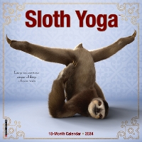 Book Cover for Sloth Yoga 2024 7 X 7 Mini Wall Calendar by Willow Creek Press