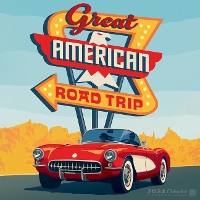 Book Cover for Great American Road Trip (Adg) 2024 12 X 12 Wall Calendar by Anderson Design Group