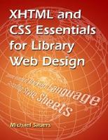 Book Cover for XHTML and CSS Essentials for Library Web Design by Michael P. Sauers