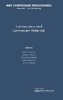 Book Cover for Luminescence and Luminescent Materials: Volume 667 by Peter C Technische Universität, Darmstadt, Germany Schmidt