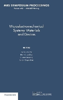 Book Cover for Microelectromechanical Systems — Materials and Devices: Volume 1052 by David A Yale University, Connecticut LaVan