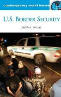 Book Cover for U.S. Border Security by Judith Ann Warner