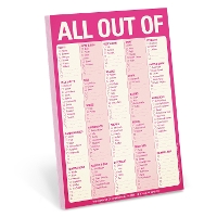 Book Cover for Knock Knock Pad: All Out Of Pad Pink (with magnet) by Knock Knock