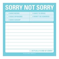 Book Cover for Sorry Not Sorry Sticky Note by Knock Knock