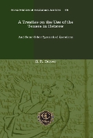 Book Cover for A Treatise on the Use of the Tenses in Hebrew by S. R. Driver