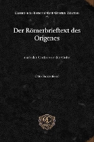 Book Cover for Der Römerbrieftext des Origenes by Otto Bauernfeind