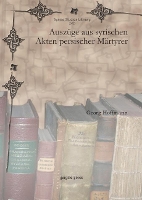 Book Cover for Auszüge aus syrischen Akten persischer Märtyrer by Georg Hoffmann