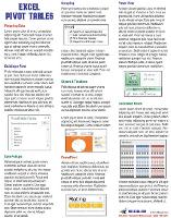 Book Cover for Excel Pivot Tables Laminated Tip Card by Bill Jelen