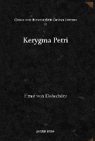 Book Cover for Kerygma Petri by Ernst von Dobschütz