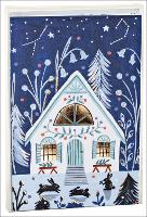 Book Cover for Cozy Winter Cabin Big Notecard Set by Flora Waycott