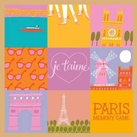 Book Cover for Paris Memory Game by Min Heo