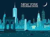 Book Cover for New York Coloring Book by Min Heo