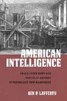 Book Cover for American Intelligence by Ben P. Lafferty