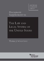 Book Cover for Document Supplement to The Law and Legal System of the United States by Thomas J. Schoenbaum