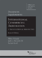 Book Cover for Documents Supplement to International Commercial Arbitration - A Transnational Perspective by Tibor Várady, John J. Barceló III, Stefan Kröll