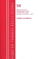 Book Cover for Code of Federal Regulations, Title 50 Wildlife and Fisheries 17.95 (f)-End, Revised as of October 1, 2020 by Office Of The Federal Register US