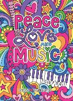 Book Cover for Notebook Doodles Peace Love and Music Guided Journal by Jess Volinski