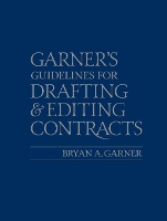 Book Cover for Guidelines for Drafting and Editing Contracts by Bryan A. Garner