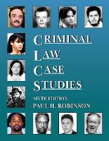 Book Cover for Criminal Law Case Studies by Paul H Robinson