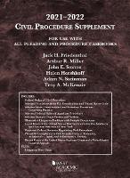 Book Cover for Civil Procedure Supplement, for Use with All Pleading and Procedure Casebooks, 2021-2022 by Jack H. Friedenthal, Arthur R. Miller, John E. Sexton, Helen Hershkoff