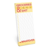 Book Cover for Knock Knock Groceries and Shit Make-a-List Pads by Knock Knock