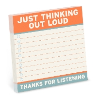 Book Cover for Knock Knock Thinking Out Loud Sticky Notes (4 x 4-inches) by Knock Knock