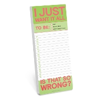 Book Cover for Knock Knock I Just Want It All Make-a-List Pad by Knock Knock