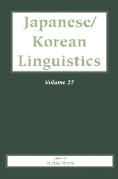 Book Cover for Japanese/Korean Linguistics Volume 27 by Michael Barrie