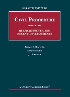 Book Cover for 2020 Supplement to Civil Procedure, Rules, Statutes, and Recent Developments by Thomas D. Rowe Jr., Suzanna Sherry, Jay H. Tidmarsh