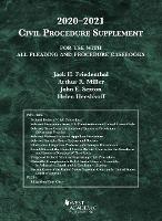 Book Cover for Civil Procedure Supplement, for Use with All Pleading and Procedure Casebooks, 2020-2021 by Jack H. Friedenthal, Arthur R. Miller, John E. Sexton, Helen Hershkoff