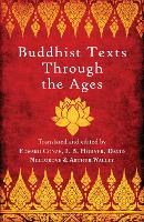 Book Cover for Buddhist Texts Through the Ages by I.B. Horner, David Snellgrove, Arthur Waley, Edward Conze