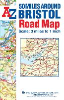 Book Cover for 50 Miles around Bristol A-Z Road Map by A-Z Maps