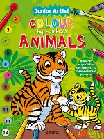 Book Cover for Junior Artist Colour By Numbers: Animals by Angela Hewitt