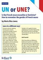 Book Cover for Un or Une? Is this French word masculine or feminine? by Maria Rice-Jones