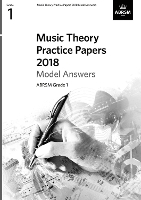 Book Cover for Music Theory Practice Papers 2018 Model Answers, ABRSM Grade 1 by ABRSM