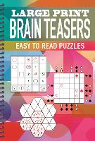 Book Cover for Large Print Brain Teasers by Eric Saunders